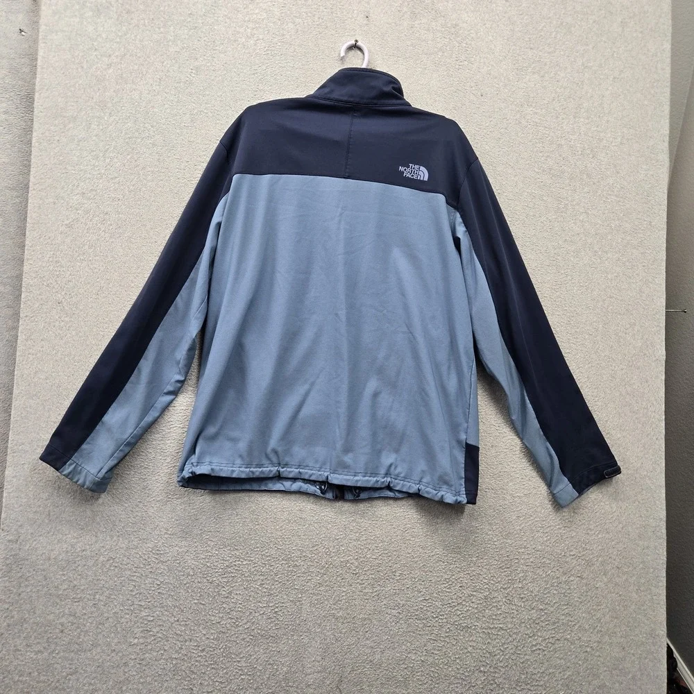 The North Face Men Jacket XL Blue Colorblock Windstopper Windbreaker Full Zip